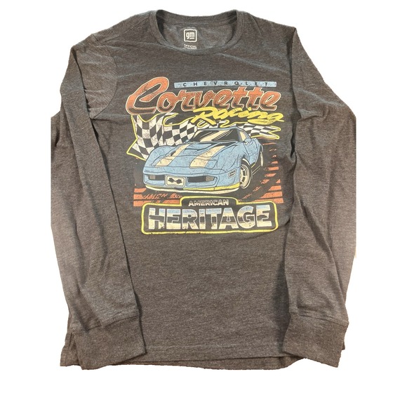 General Motors Other - GM Chevrolet Corvette Racing American Heritage Mens Small S Long Sleeve T-Shirt